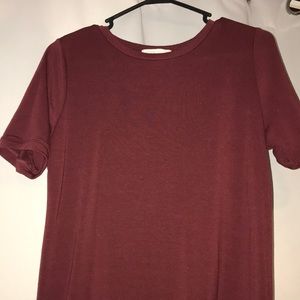 Cotton maroon dress